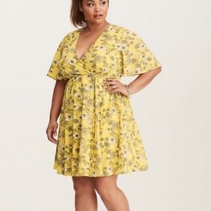 Torrid yellow flower summer dress